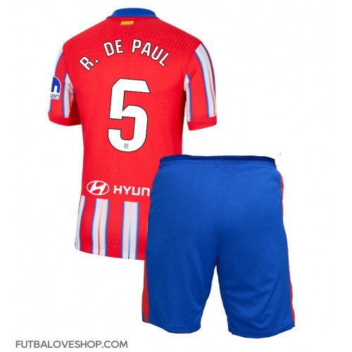 Dres Atletico Madrid Rodrigo De Paul #5 Domáci pre deti 2024-25 Krátky Rukáv (+ trenírky)